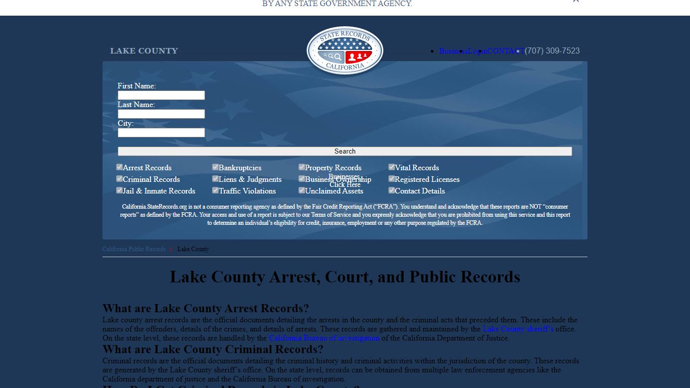 Lake County Arrest, Court, and Public Records